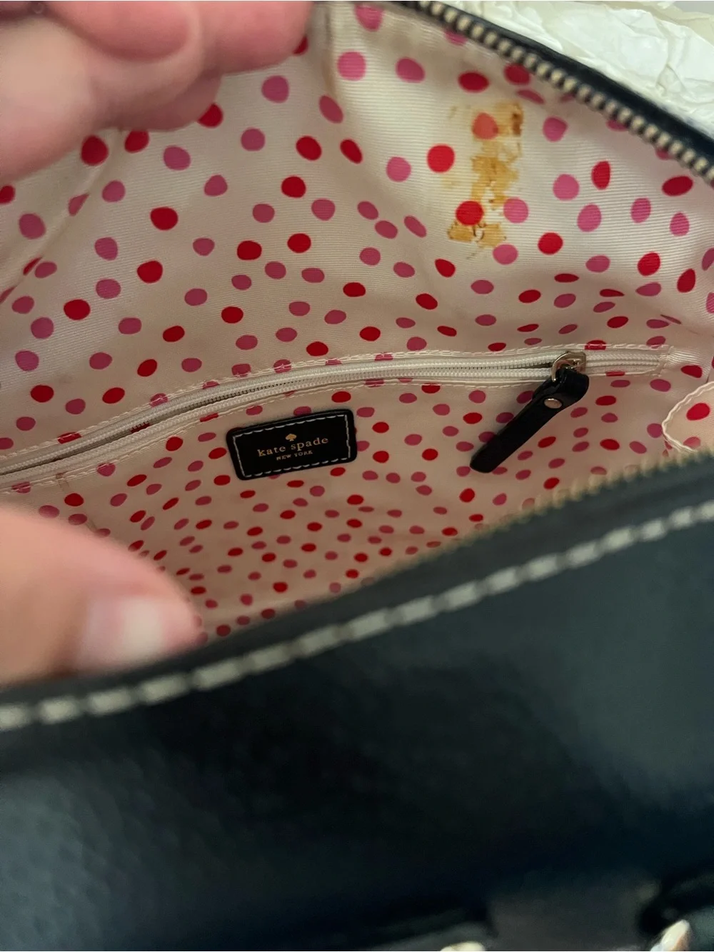 kate spade structured pebbled